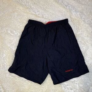 Men’s Weekenders Black swim shorts with mesh liner small 5” inseam
